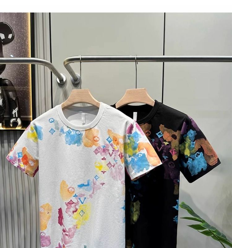 European-Style High-End Printed Short-Sleeve T-Shirt, Trendy Fashion, 2026 Summer New Men's Light Luxury Half-Sleeve Tee