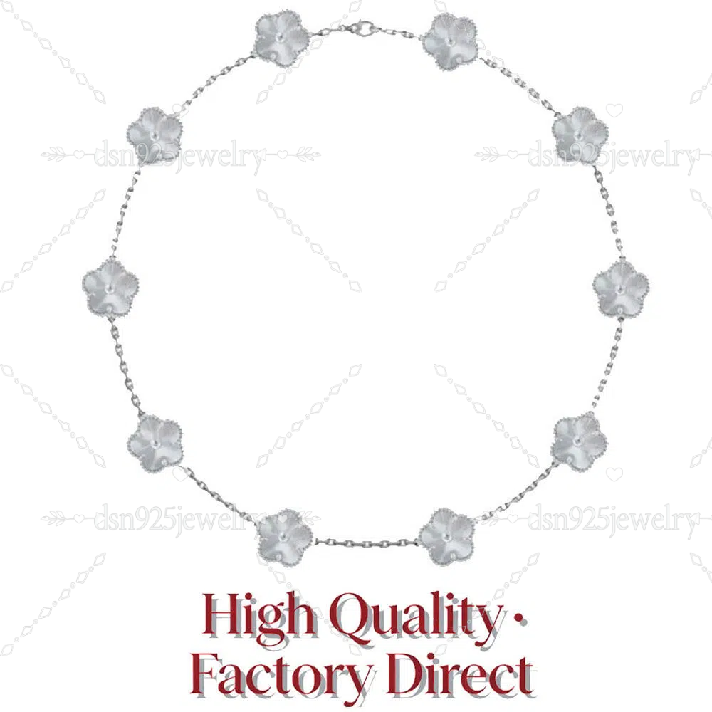 10 Flower Necklaces Designer Jewelry For Women Stainless Steel 18k Gold Plated Jewelry Woman Four Leaf Clover Necklace Daily Outfit Luxury Jewelr-image-1112049272