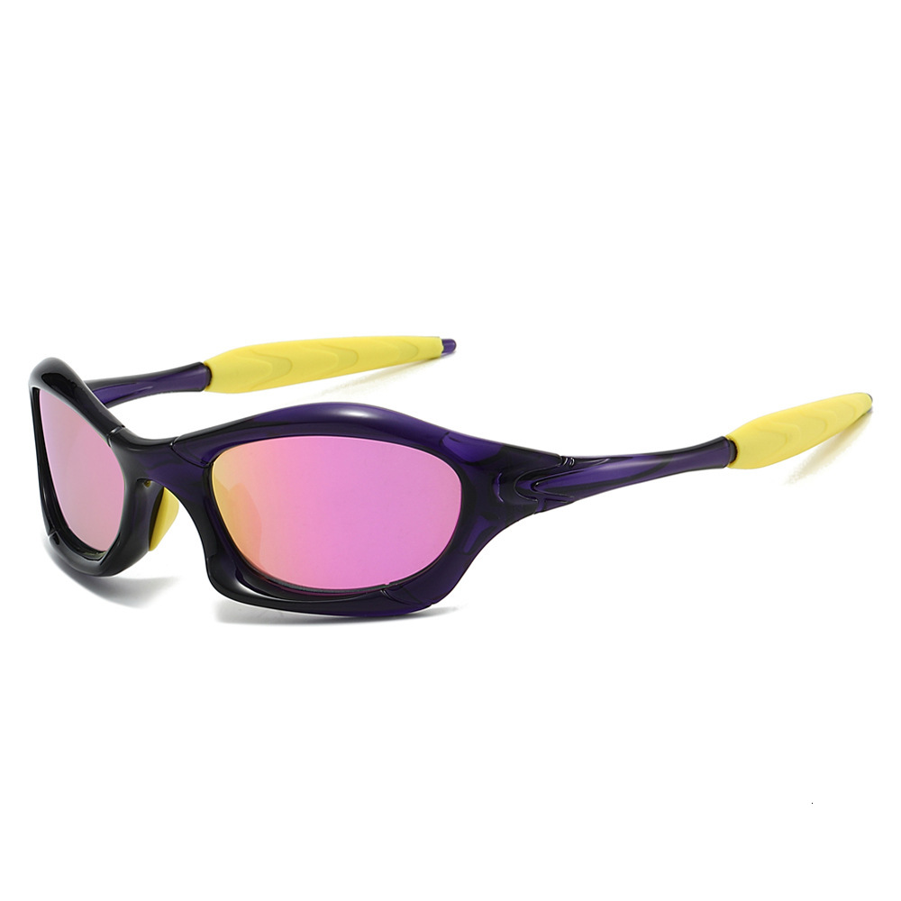 Fashion Punk street style sports sunglasses, color-coated lenses for cycling and mountaineering, windproof protective eyewear, Y2K trendy sunglasses