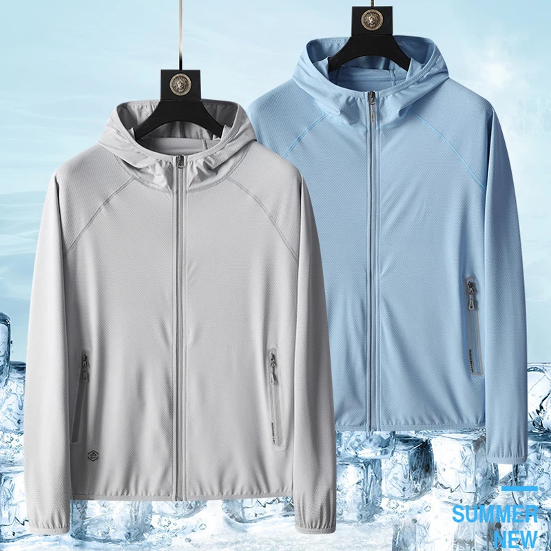 UPF50 Summer UV Protection Hoodie Unisex Breathable Ice Silk Outdoor Sports Couples Beach Street Style Lightweight Jacket 260624
