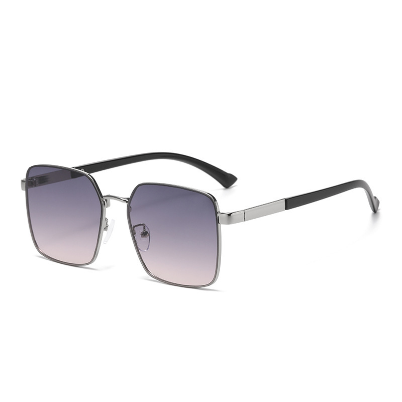 Men's Large-Frame Fashion Commuter Retro Sunglasses, Korean Style, Natural Look, UV Protection, Wholesale From Manufacturer