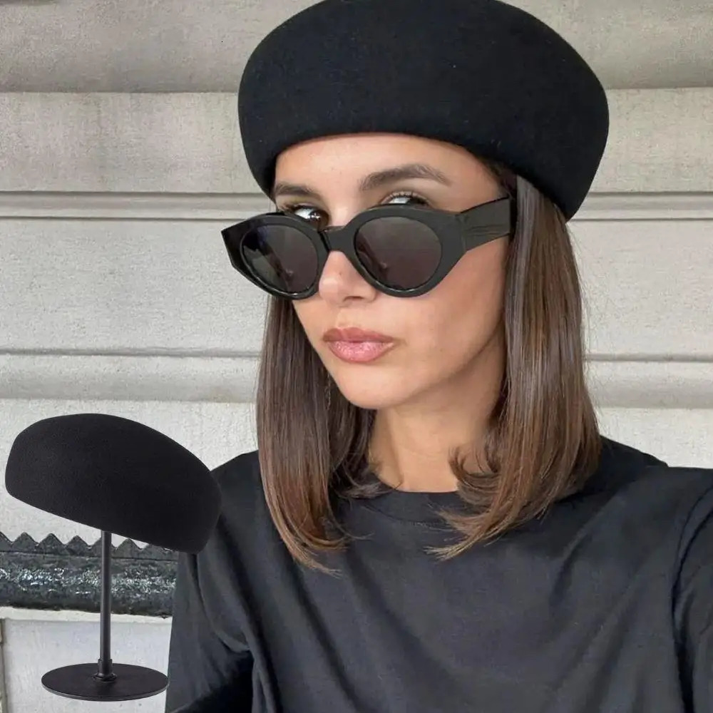 100 Wool Beret For Woman Flat Cap Felt Hat Lady Fall Winter Warm Fashion Fedora Ladies Fascinator Pillbox Pumpkin Hat 260624