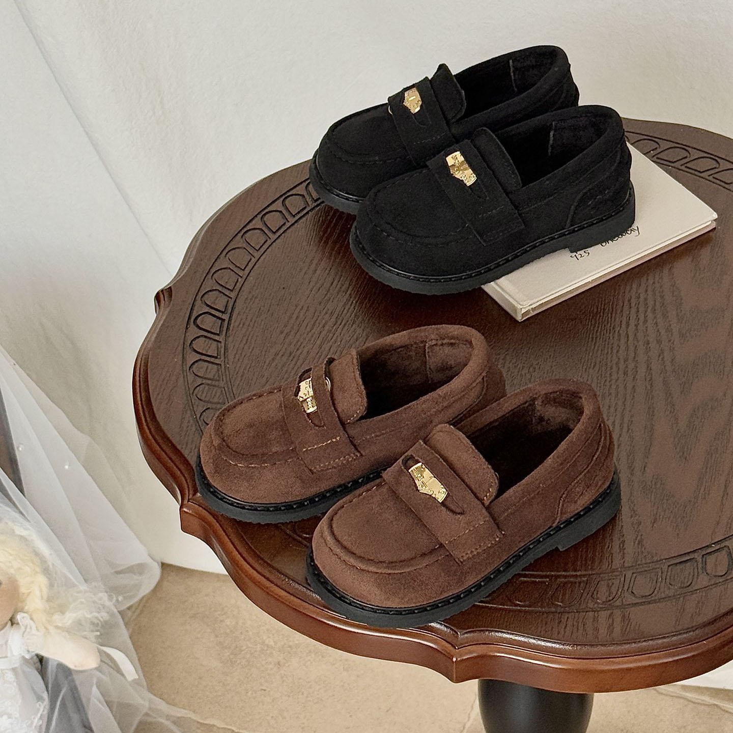 Designer Shoes Boys Girls new Retro Coin French Muse style Leather Formal Casual Evening Occasions Suitable for Autumn and Winter