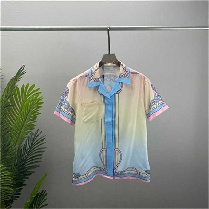 Designer Men Shirts Summer Shoort Slve Casual Shirts Fashion Loose Polos Beach Style Breathable Tshirts Ts Clothing M-3XL Q44 L26623