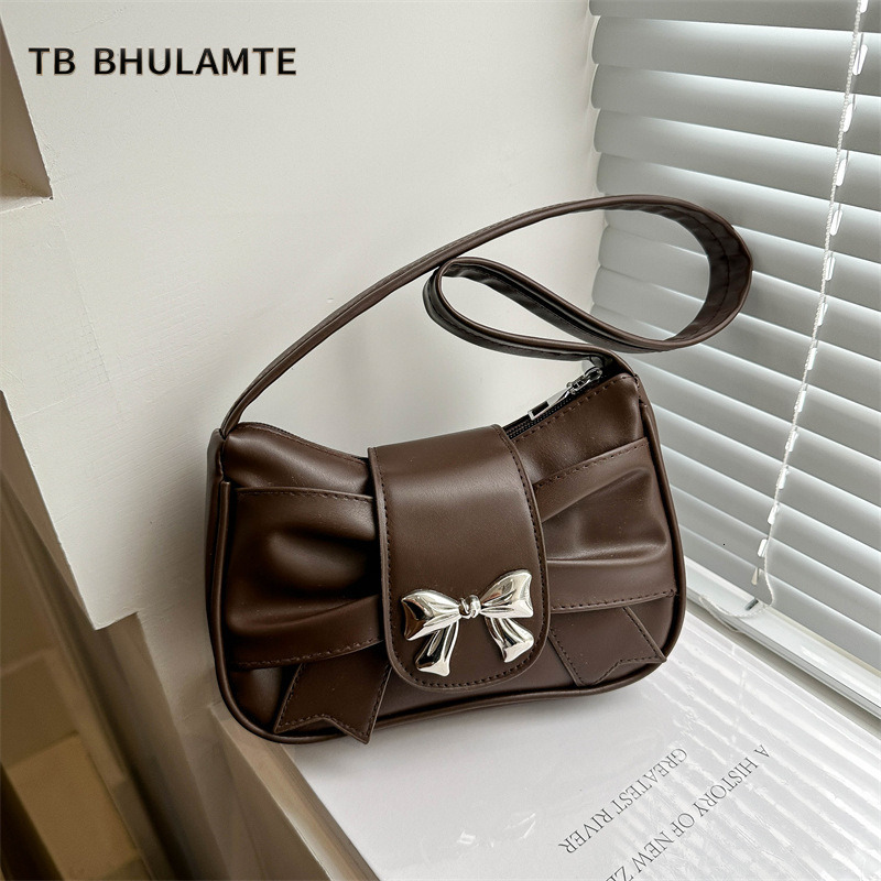 TB BHULAMTE 2025 Spring Summer New Style Personality Fashion Season Single Shoulder For Women Trendy Niche Casual Commuting Underarm Small Square Ba