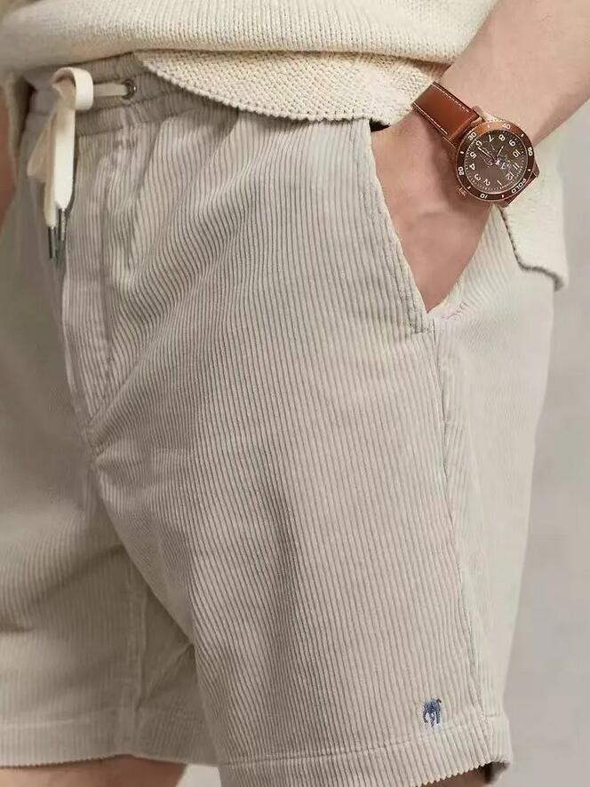 Designer men's short corduroy shorts swim shorts Designer French Brand Mens Shorts 100% Cotton Mens Short Sports Summer Trend Breathable Short