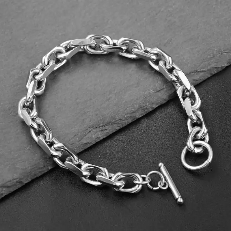 8MM Men O-Chian Bracelet 316L Stainless Steel Jewelry Simple Fashion Hip Hop Punk Style Bangle 260624