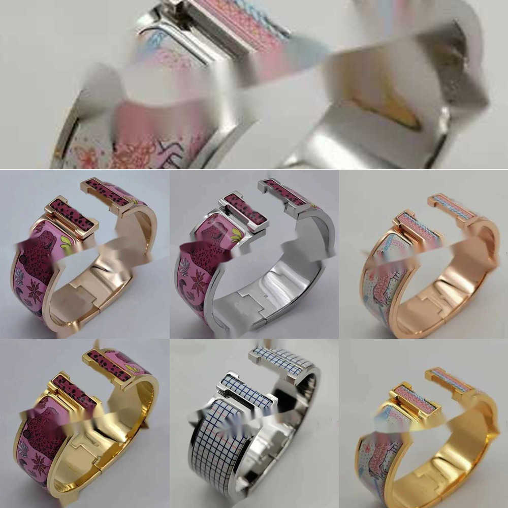 Classic Designer Bangle H Series Charm Bracelets Pattern Luxury Trend Hollowed Out Letters Gold Silver Rose Gold Bracelet Men Women Bangl 5277