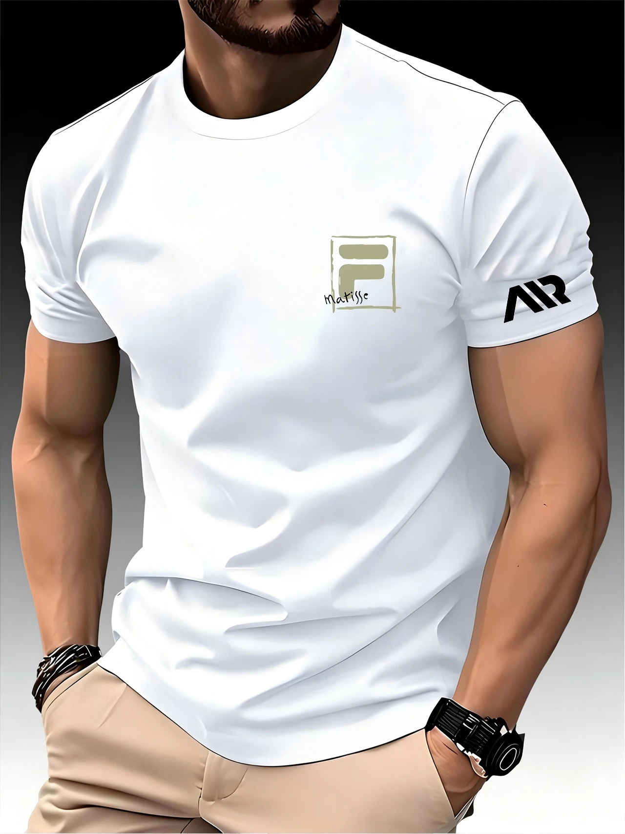 Mens SpringSummer Exercise print T-shirts High Trainer Grade Breathable Quick Dry Short Sleeved Top Marathon Gym Fitness 260622