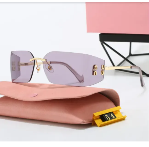 luxury designer sunglasses cat eye oval mirror rimless optical glasses uv400 protection anti glare acetate metal frame vintage sunglasses with box