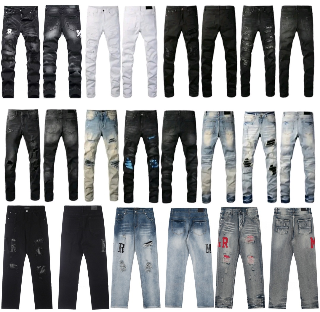 mens jeans designers jean men denim pants black jeans luxury high quality straight retro streetwear casual sweatpants slim fit hole baggy jeans uomo