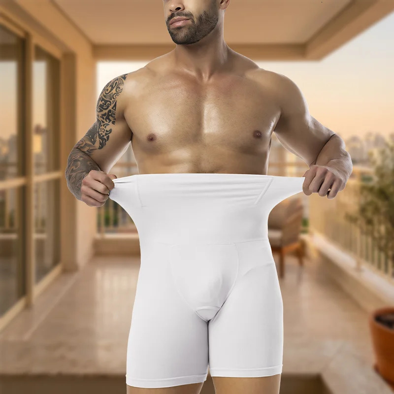 Men Compression Boxer Tummy Control Body Shaper Sexy 3D Pouch Pant Tummy Control Shapewear Shorts High Waist Breathable Brief 260623