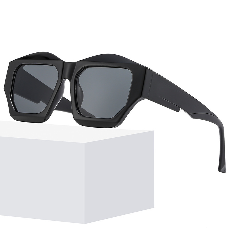 Cat-Eye Irregular-Shaped Women, Stylish And Casual, Simple Sunglasses For Men, Irregular Fashion Glasses With UV Protection Retro Large Frame Sungla