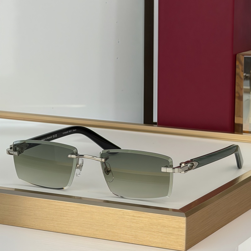 New CT0582S Eyewear Designer Sunglasses Top Quality Luxury Brand Fashion Classic UV400 Rectangle Rimless 3.5mm for Men Women With Original Box and C