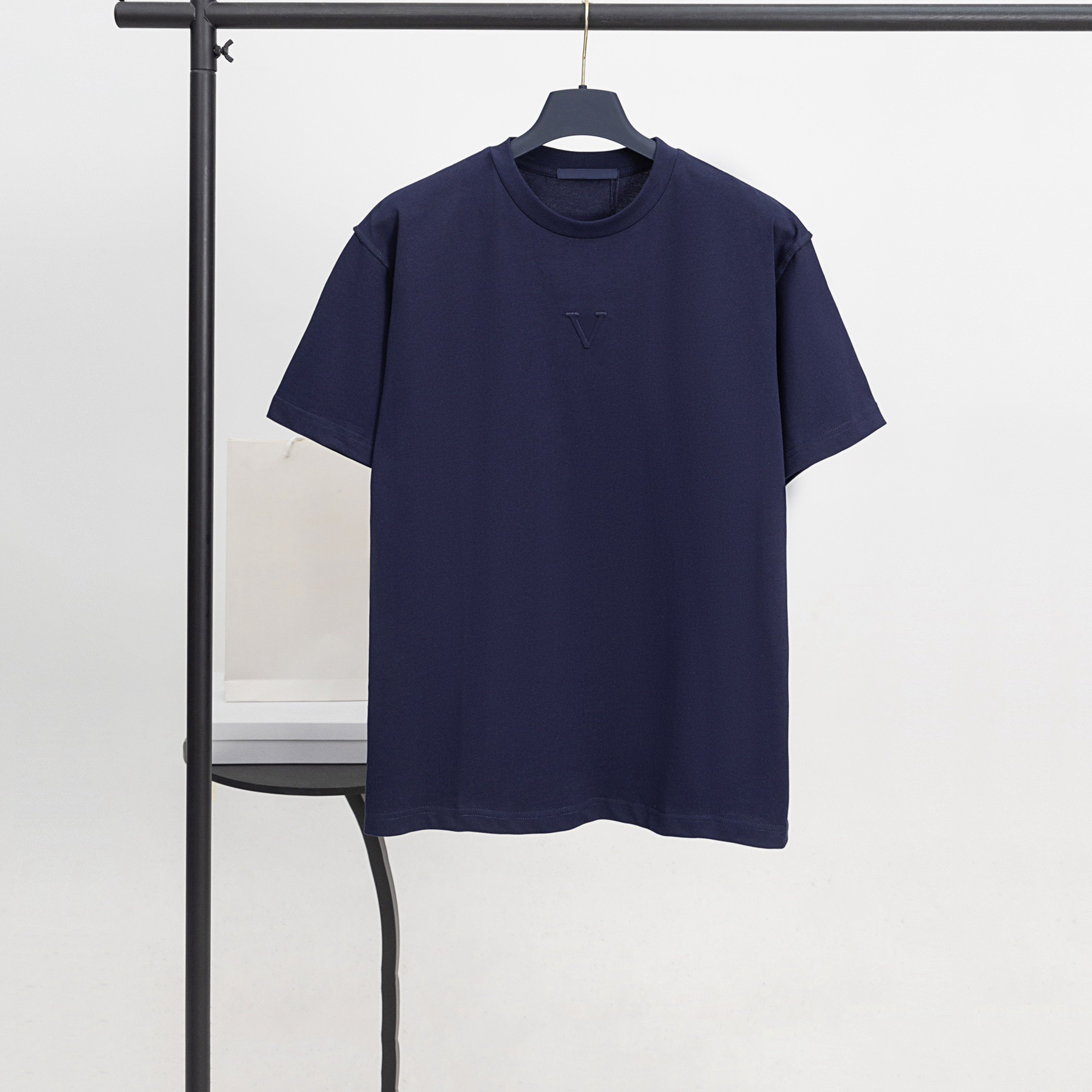 Designer brand high-quality men's T-shirt Polo shirt with three-dimensional embossed letters on the chest men's T-shirt fashionable and ve