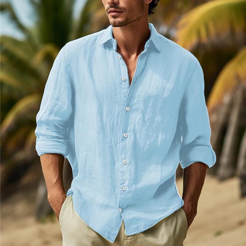 Mens Independent Station Four Seasons Large Size Loose Patchwork Shirt Casual Solid Color Daily Clothing Beach Dinner Cardigan 260623