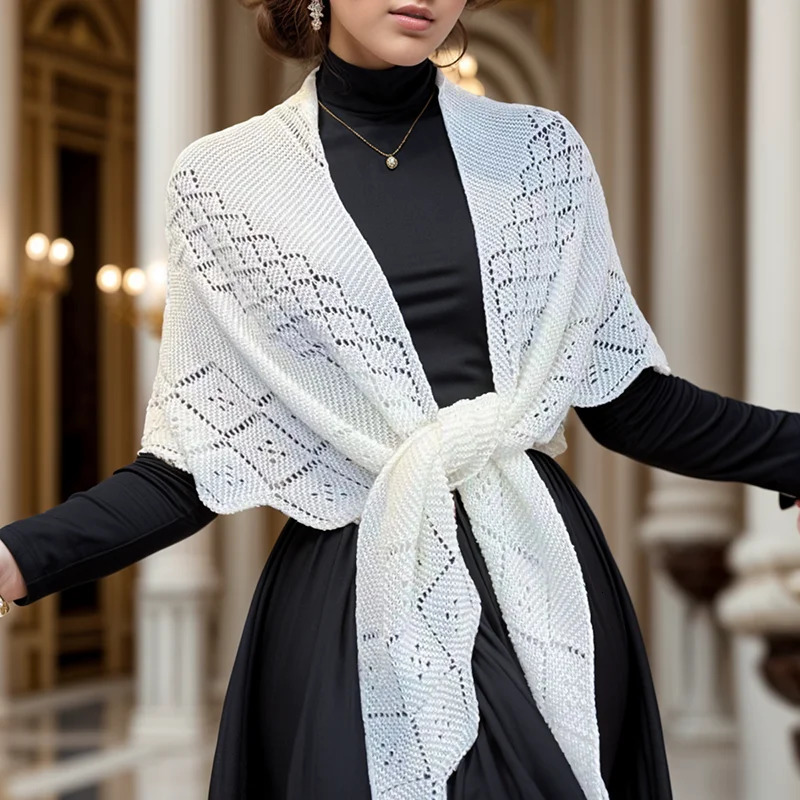 Fashion Knitted Cotton Hollow Scarf Shawl Solid Color Women Summer Air-conditioned Room Cape Ladies Simple Warps Wholesale260618