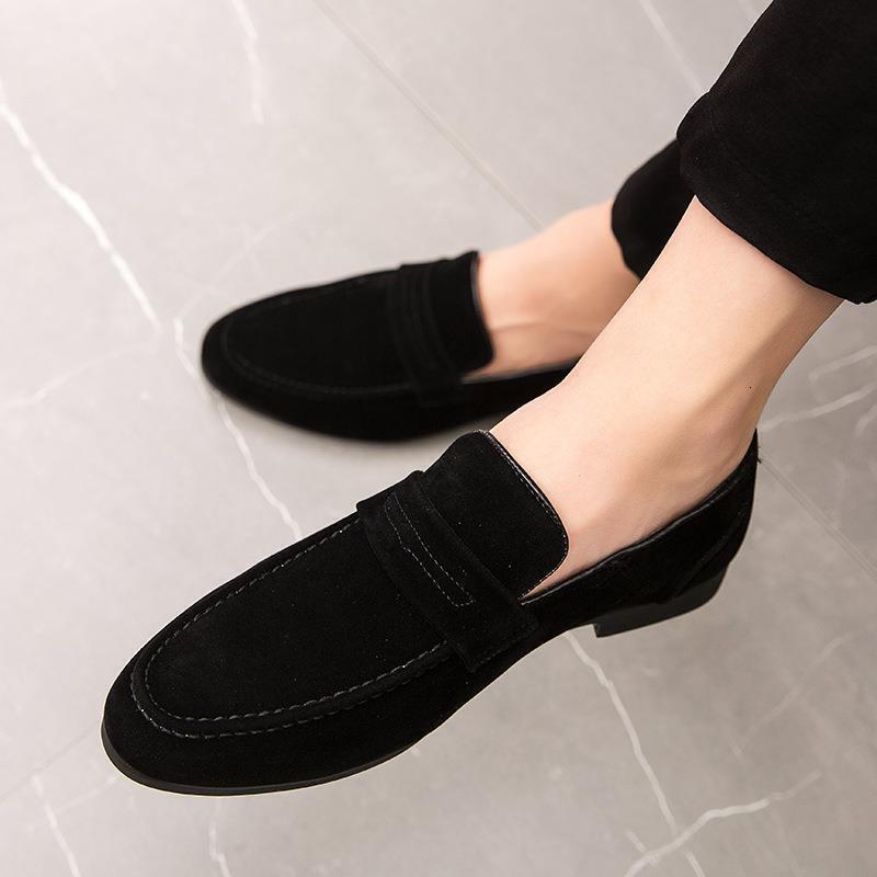 Suede Mens Black Penny Loafers Slip On Casual Dress Soes Low eel Designer Soes Comfortable For Business Office Daily Wear M260805