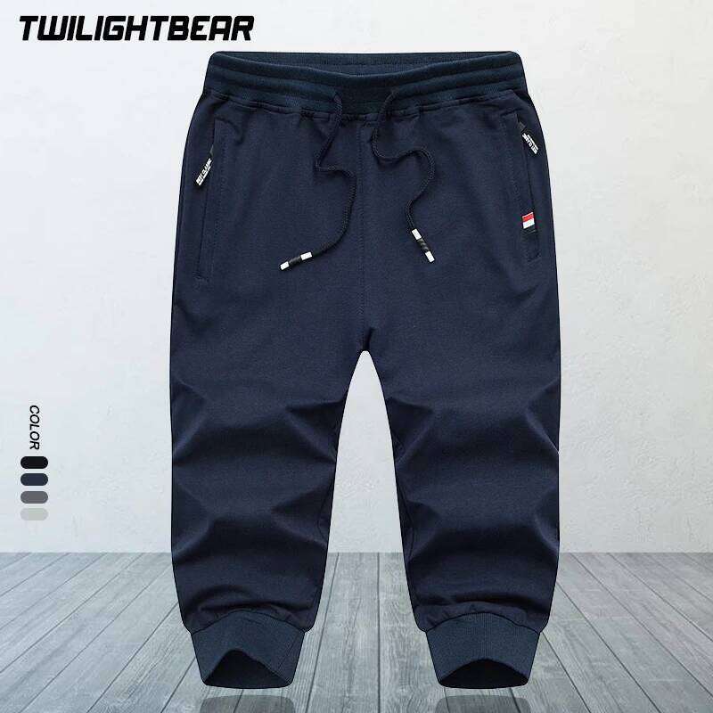 Pantalones Capri de verano para hombre, pantalones cortos informales de algodón puro de gran tamaño 5XL, ropa para hombre, pantalones cortos para co