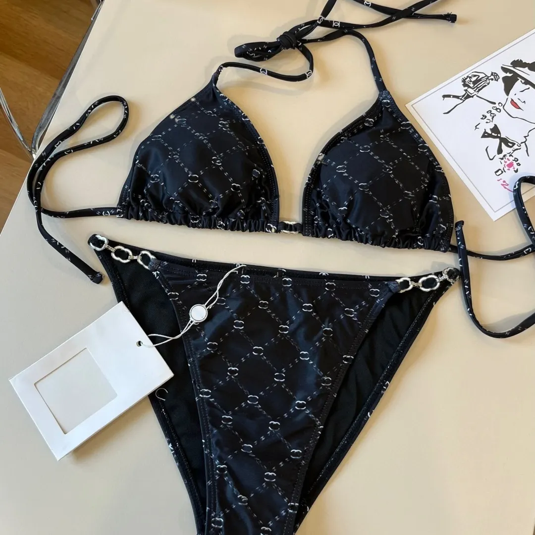 Bikini Womens Designer swimwear Women Brand Swimwears Sexy swimsuit bathing Sex swim suit suits bikinis low waist triangle Printed pattern pool part