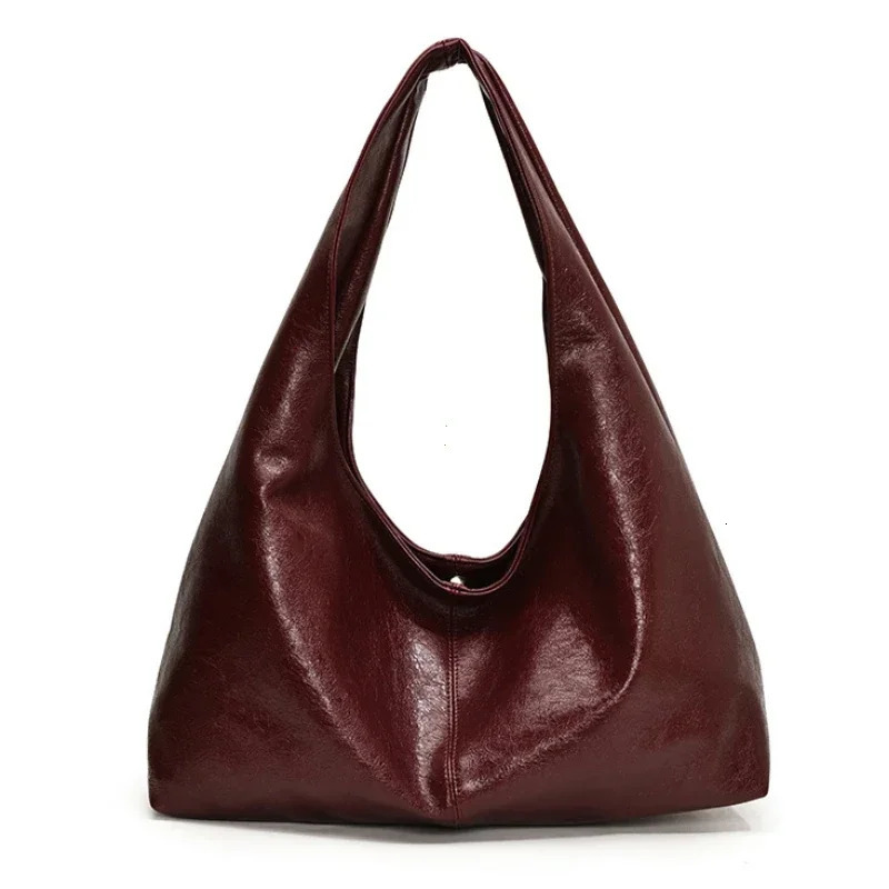 Large Capacity PU Leather Hobo Underarm Bags Autumn Winter Shoulder Bag for Women 2026 Trend Y2K Handbags and Purses Tote 260623BJ