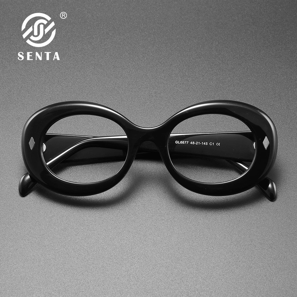 Oval Vintage Acetate Glasses Frame Women Y2K Sunglasses Retro y Handmade Eyeglasses Frame Men Korea ner Eyewear 260623