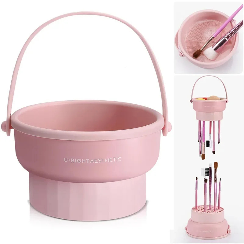 Makeup Brush Cleaning Bucket Washing and Drying Tools Beauty Makeup Powder Puff Cleaning Artifacts Drying Rack Storage Box 260623
