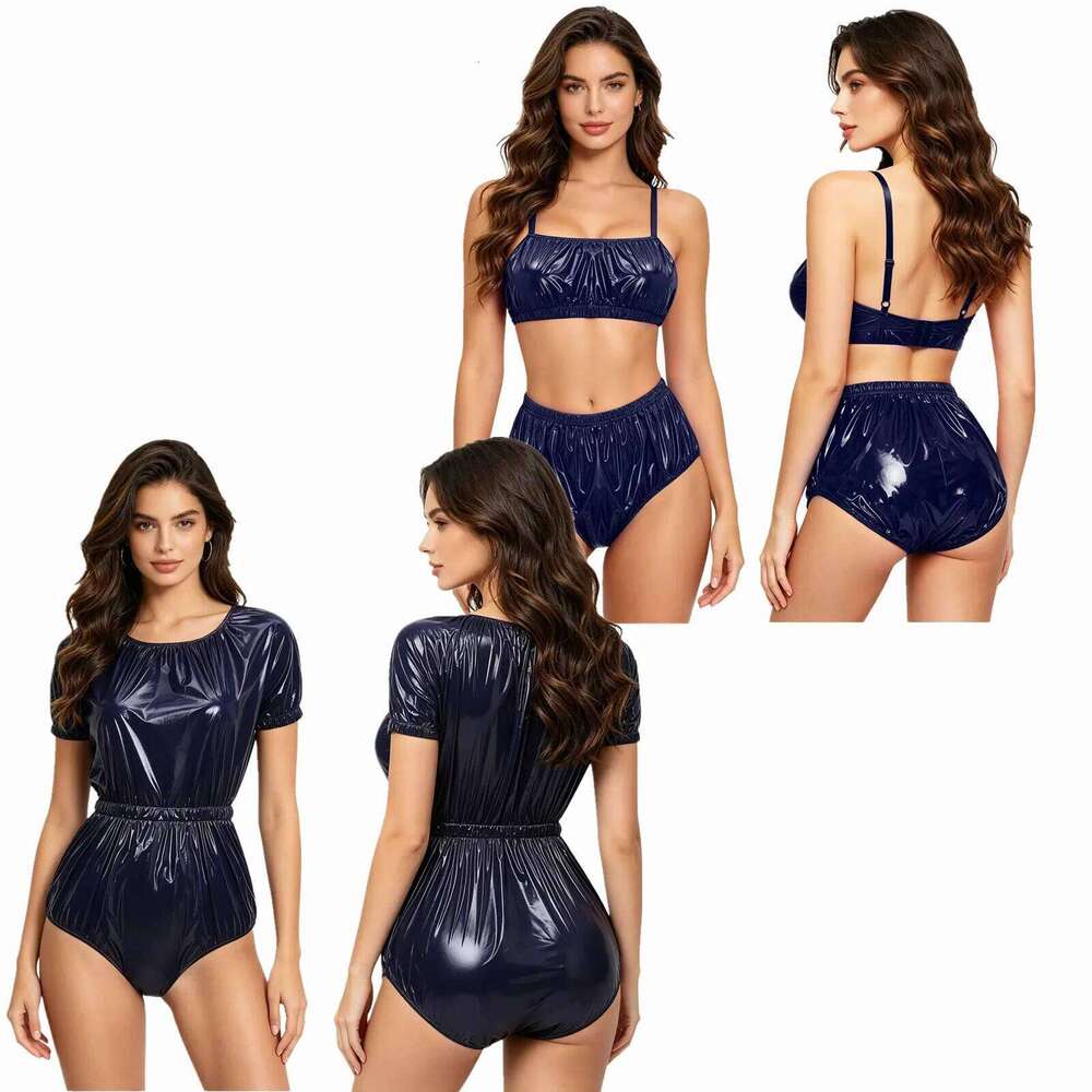 Women's Two Pieces Bikini Swimwear Swimsuit Bathing Suit No-pad No-wire Bra Top And Elastic Band Swim Bottom Beachwear Clubwear W260624