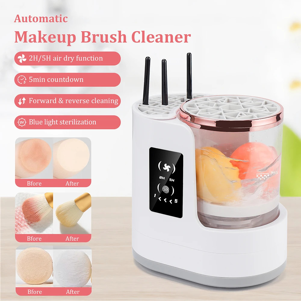 Automatic Makeup Brush Cleaner Dryer Machine Cosmetic Brushes Cleaning Air Drying Machine Sponge Egg Washing Drying Tools 260623