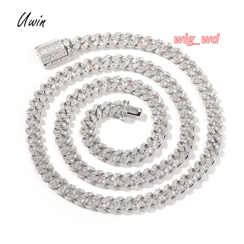 Fine 6Mm Cuban Chain 925 Sterling Silver Diopside Hiphop Jewelry Men's And Women's Necklace Bracelet Wedding Religious