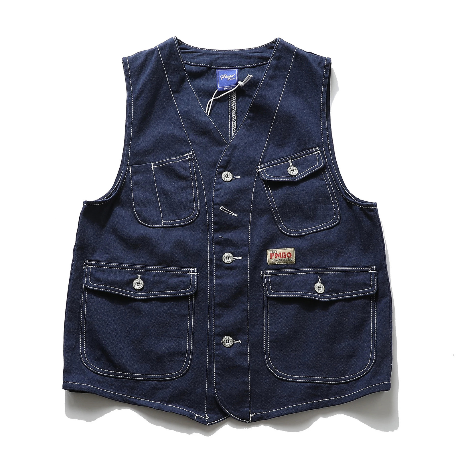 Harajuku Japanese Retro Casual Cargo Vests Mens Lightweight Contrast Stitch Outdoor Utility Vest Old Money Aesthetic Jacket 260623