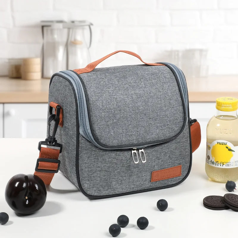 Insulated Lunch Bag for Men Women Reusable Thermal Cooler Tote with Shoulder Strap Leakproof Box Work Picnic Travel 260624