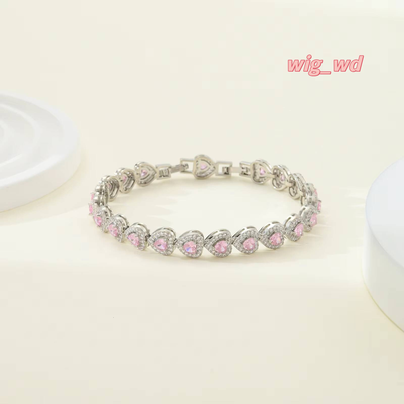 Wholesale Price 925 Sterling Silver Luxury Hip Hop Custom VVS Moissanite Iced Out Heart Cut Cuban Bracelet With Link Chain