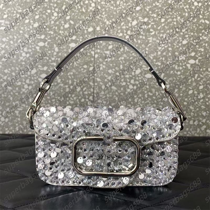 10A Super Mini Loco Chain Bag Luxury Designer Women Hobo Clutch Leather Crystal Crossbody Bag Envelope Tote Purse Beads Evening Bag Wallet Mirror Qu