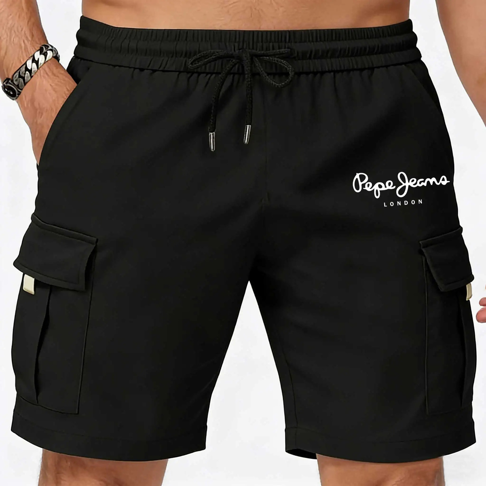 2026 Mens Cargo Shorts Summer Letter Print Short Casual Shorts for Outdoor Work Hiking Travel Durable Multi Pocket Lightweight 260623