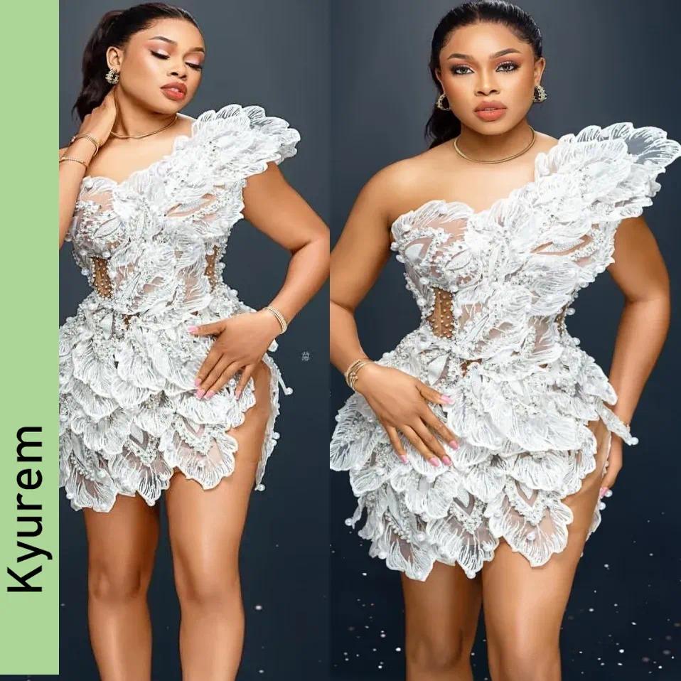 Cocktail Dresses Prom Evening Lace Beading Pearls Mini Short Party Graduation Homecoming Birthday Holiday Club Gowns Robe De Soiree custom made