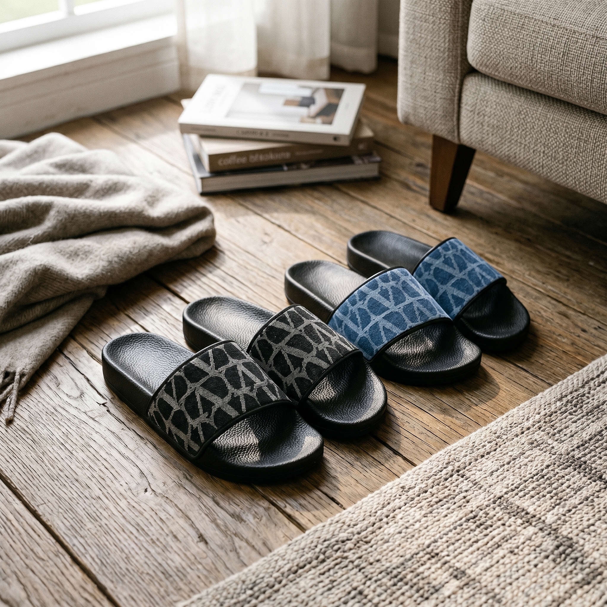 Luxury European style summer new men's versatile slip-on sandals, outdoor casual thick-soled beach shoes