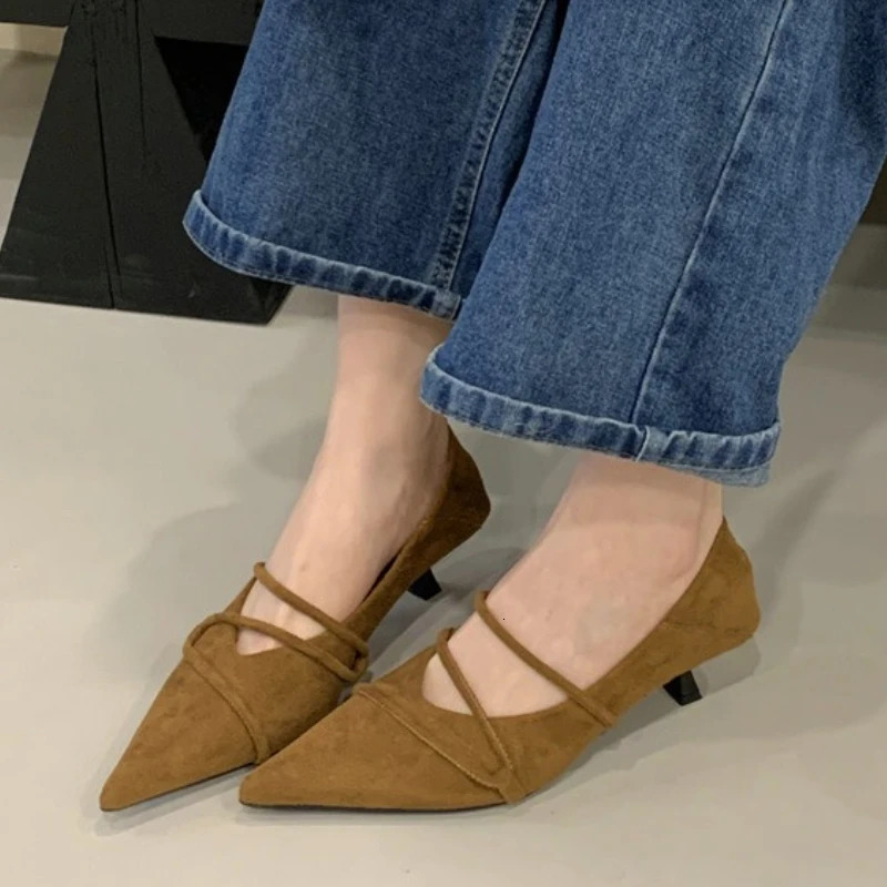 Women Flats Shoes Suede Pointed Toe Loafers Casual Shoes Winter Fashion Woman Sneakers Shallow Zapatos 260623