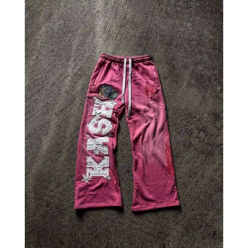 2026 Summer Fashion Retro Gothic Punk Style 3D Printed Sports and Leisure Straight Leg Street Wear Men's Loose Pants W260624