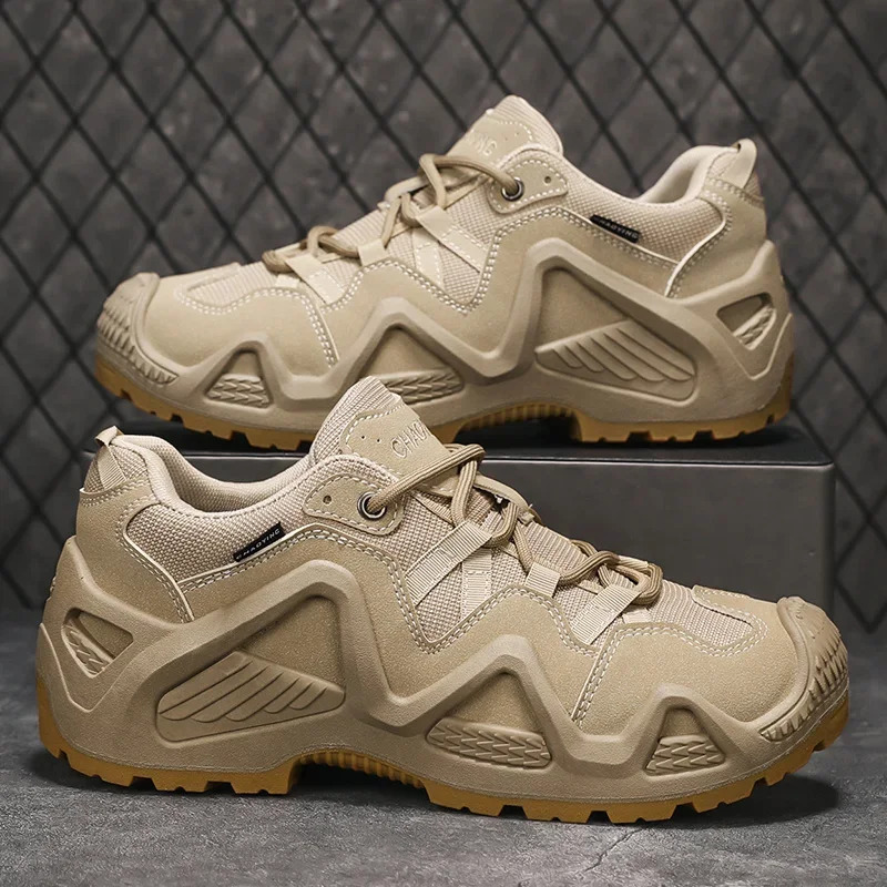 Outdoor Mens Combat Tactical Desert Boots Male Field Hunting Hiking Climbing Training Waterproof Sports Shoes 260618
