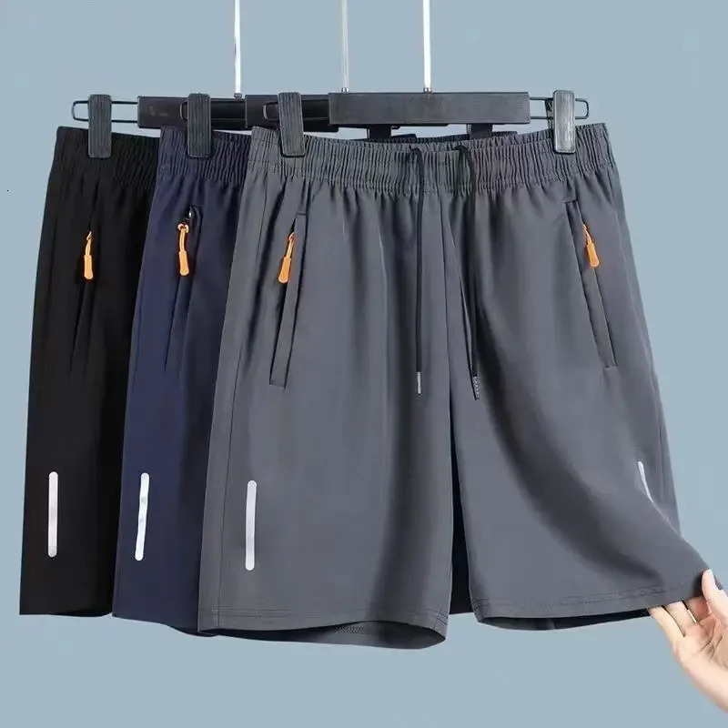 Summer Men Shorts Ice Silk Running Gym Sport Quick Dry Breathable Beach Short Pant Fitness Jogging Cool Casual Sportswear 260617