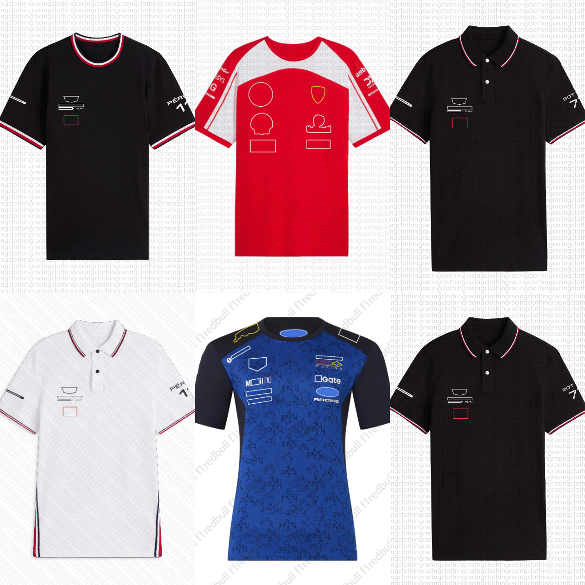 f1 player 2026 new f1 racing suit formula one shirt leisure sports T-shirt with fans' version of black short-sleeved POLO f1 racing team clothi
