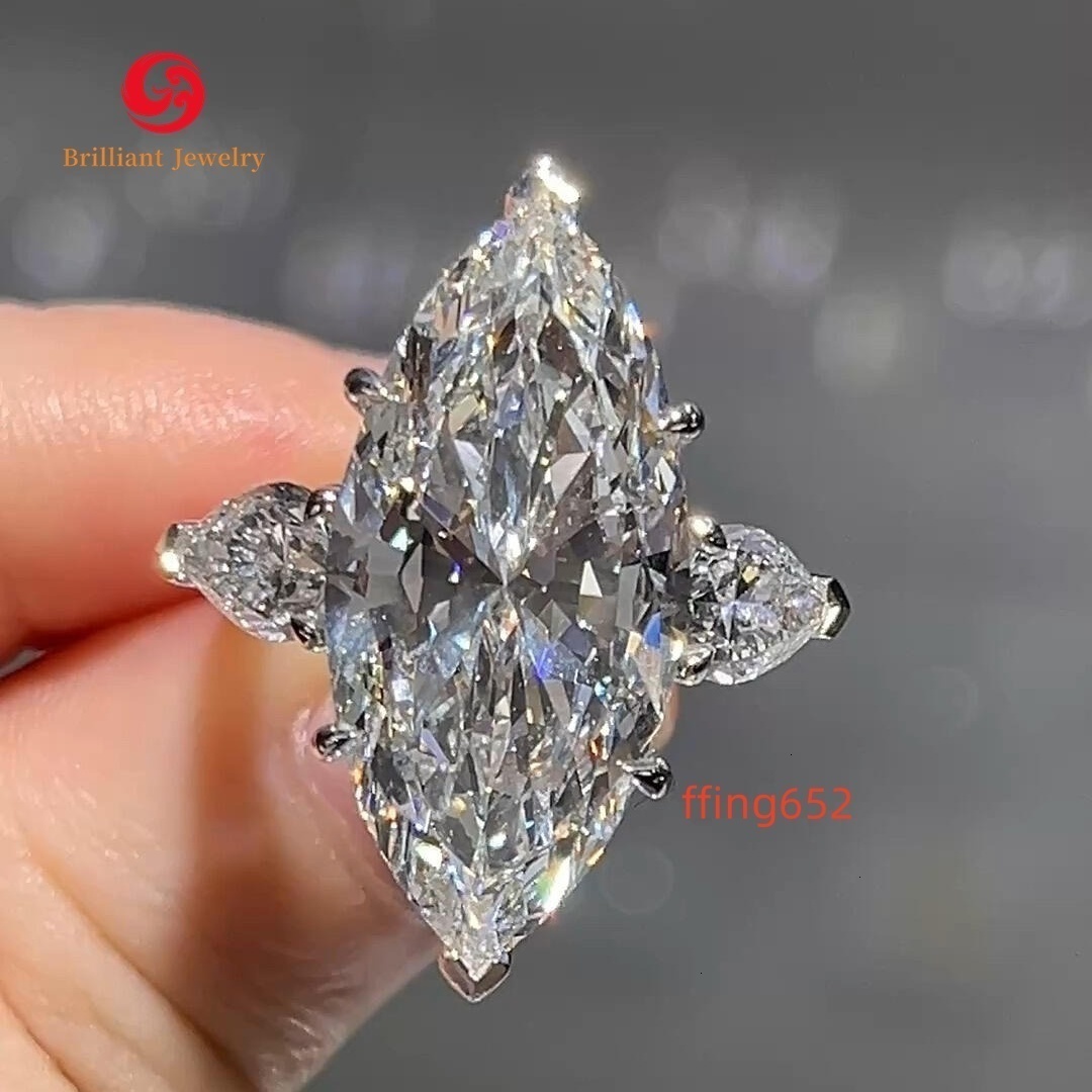 GIA IGI Certified Vvs Lab Grown Diamond Engagement Ring Women Custom 1ct 2ct 3ct Marquise Lab Diamond 14K 18K Solid Gold Rings