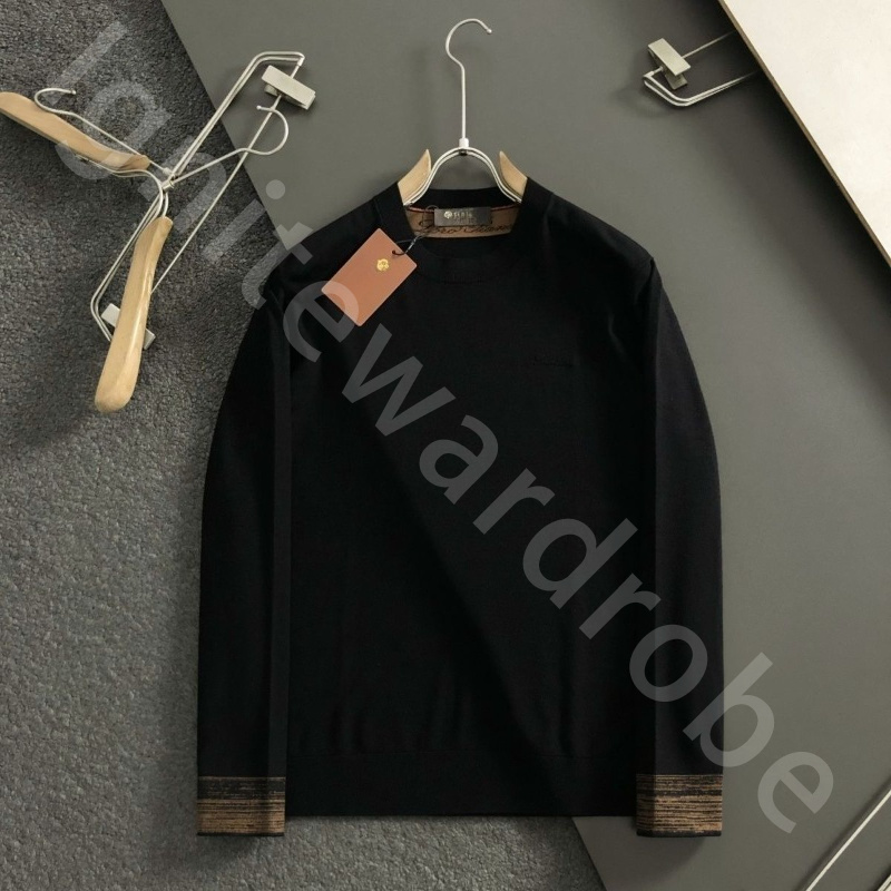 Quite Luxury Designer Autumn and Winter Mens Sweater Casual Round Neck Pullover Sweater Fashion Bottoming Long Sleeves Shirts L1289