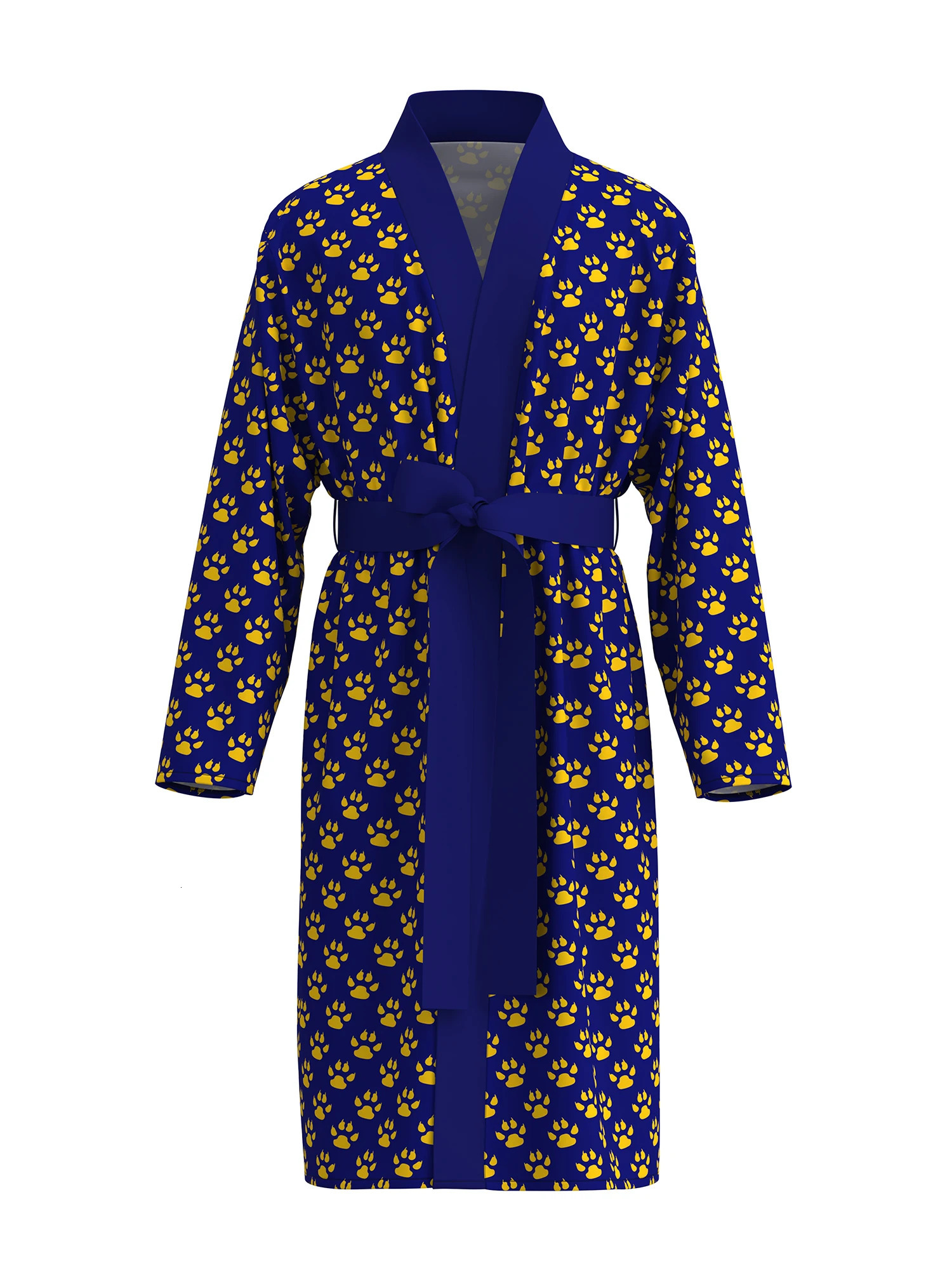 2026 Mens Home Pajamas Sushi Blue Bottom Dog Paw Digital Full Print Casual Bathrobe Spring and Summer Thin Quickdrying Hom 260623