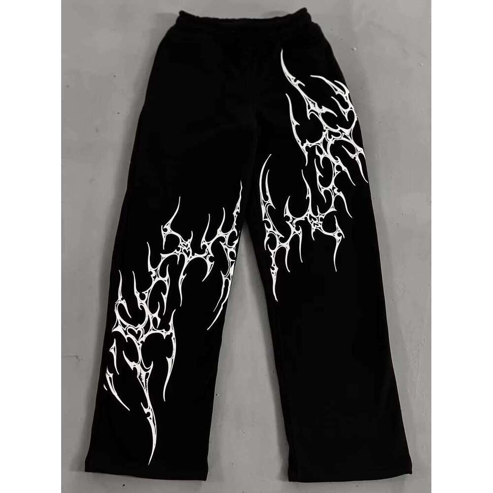 Summer 2026 Fashion New Gothic Retro 3D Printed Sports Casual Hip-hop Street Wear Loose Pants Plus Size W260624