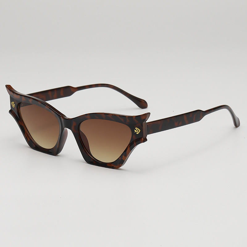 Premium Brand Designer Sunglasses 2025 New Fashion Cat Eye Women, Summer Tea-Colored For Men, Unique European And American Uv-Protective Sunglasses
