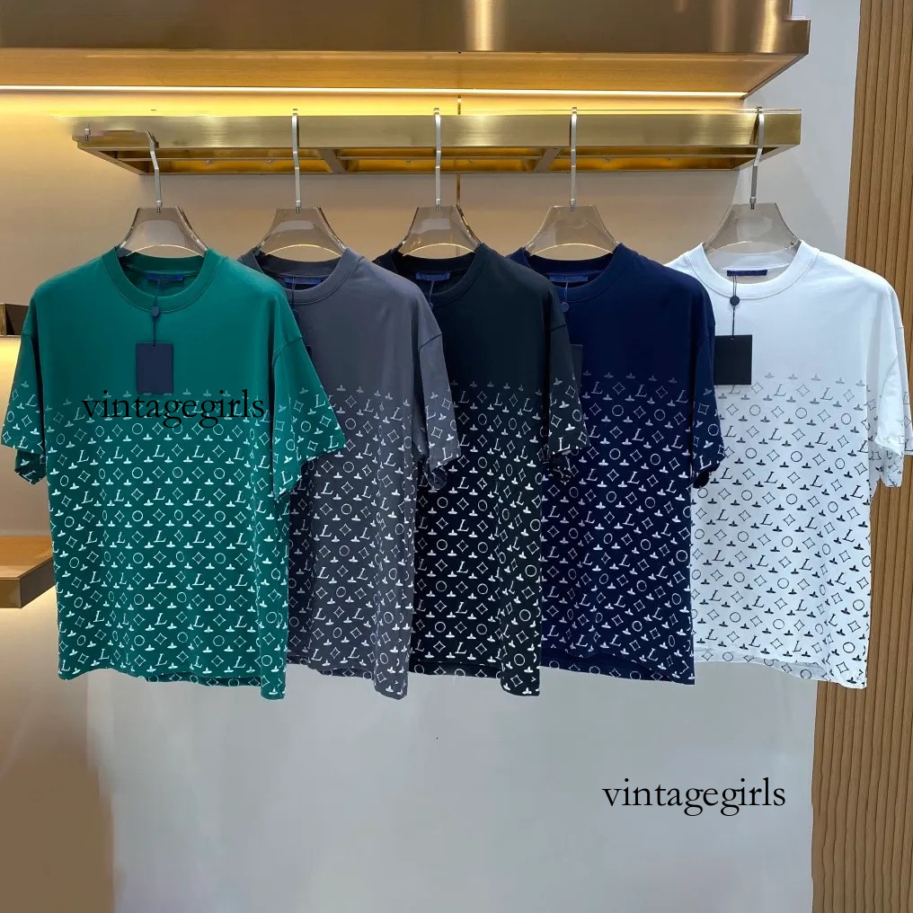 Designer Mens T Shirts Polo Shirts Gradient Printed Men T Shirts Trendy And Fashionable Outfits Men Luxury Short Sleeve Shirts