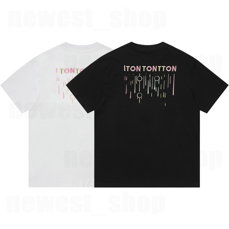 Designer Summer Mens T Shirt Tshirt clothing Geometric paris embroid rainbow Pattern ladies T-shirt Classic Luxury Casual cotton black white Top Tee