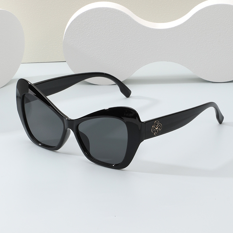 Luxury Premium Fashion Sunglasses 2022 New Cat-Eye Personality Women's Sunglasses European And American Trendy Fashion High-End Glasses